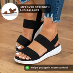 Orthopedic Mesh Sport Rocker Sandals - Slip-On Elastic Straps