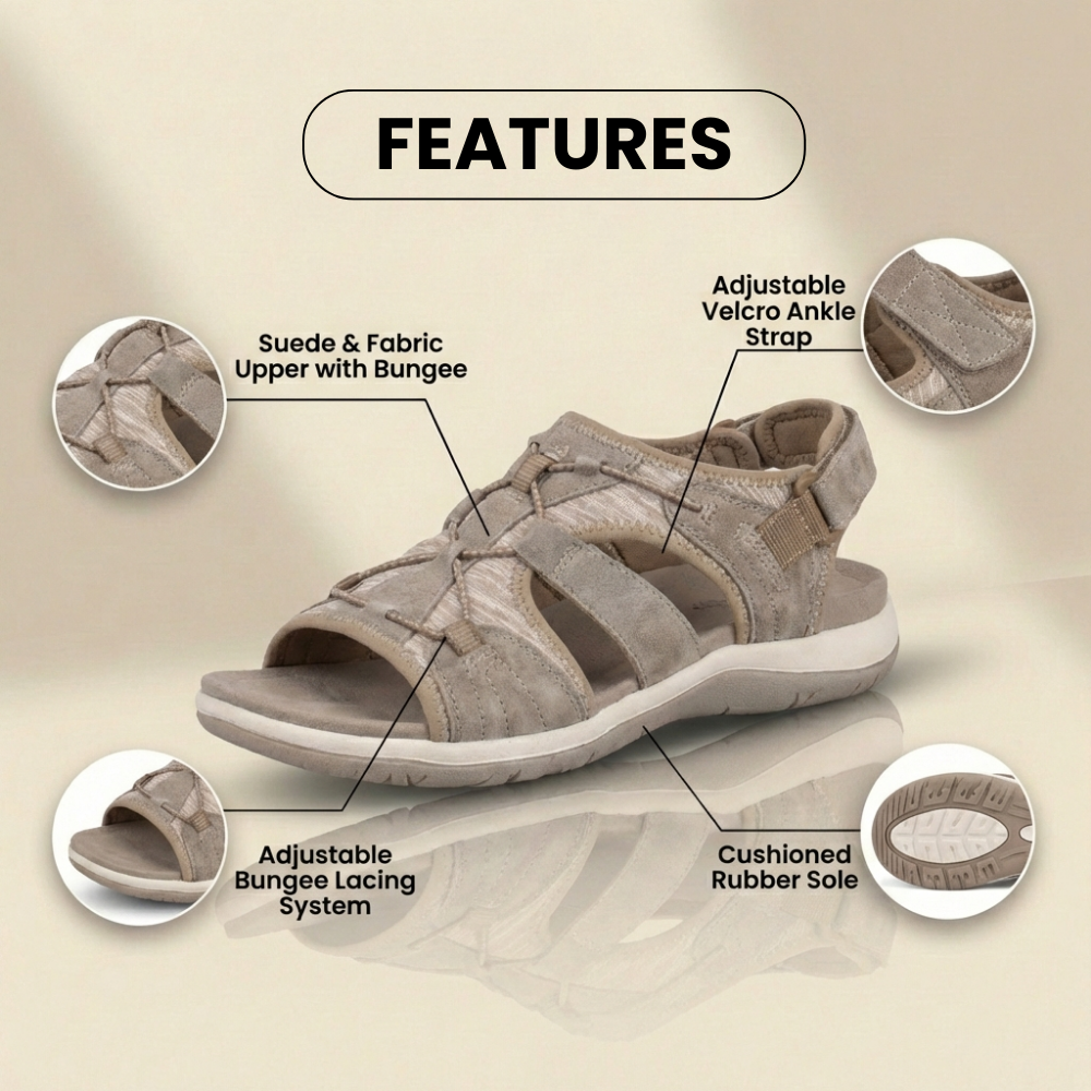 Orthopedic Sport Mesh Sandals - Multi-Strap Adjustable Design - 89.99