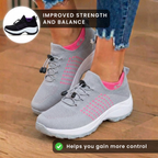 Orthopedic Knit High-Top Sneakers - Quick-Lace System & Rocker Sole