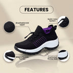 Orthopedic Knit High-Top Sneakers - Quick-Lace System & Rocker Sole