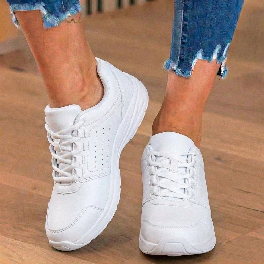Orthopedic Synthetic Athletic Sneakers - Wide Toe Box & Rubber Sole
