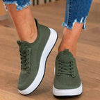Orthopedic Knit Slip-On Sneakers - Stretch Collar & White Sole