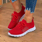 Orthopedic Knit Sneakers - Breathable Mesh Design & Slip-On Comfort