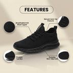 Orthopedic Knit Athletic Sneakers - Sock-Fit Construction & Textured Sole