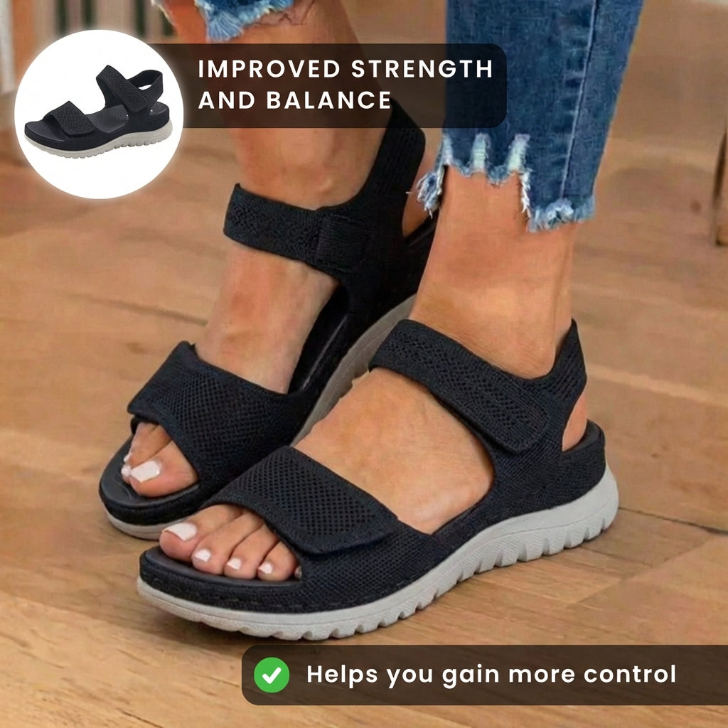 Orthopedic Mesh Sandals - Dual Strap Design & Textured Slip-Resistant Sole