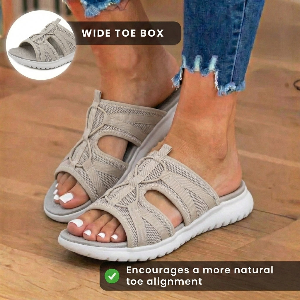 Orthopedic Mesh Sport Sandals - Athletic Cage Design & Adjustable Bungee Closure